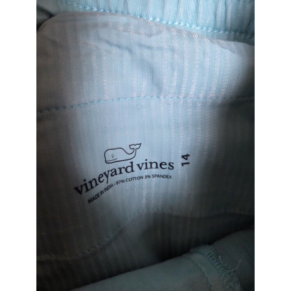 NWTs Vineyard Vines Boys Pull On Chino Shorts Aqua Cotton Stretch 14 - Picture 7 of 7
